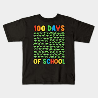 100th DAY OF SCHOOL Teacher Kids 100 Days Dinosaurs Kids T-Shirt